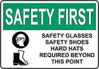 safety instruction sign information from OSHA